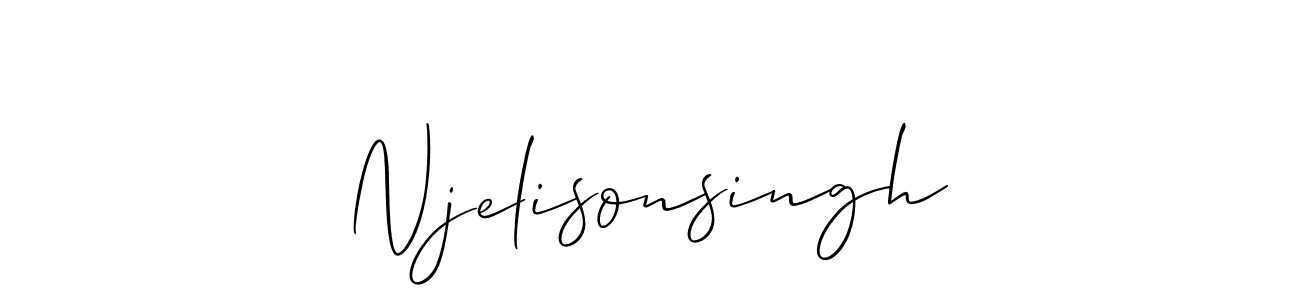 This is the best signature style for the Njelisonsingh name. Also you like these signature font (Allison_Script). Mix name signature. Njelisonsingh signature style 2 images and pictures png