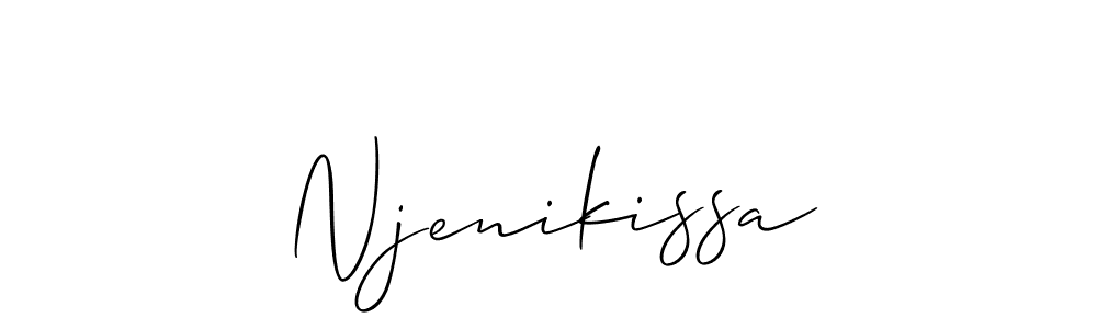 Similarly Allison_Script is the best handwritten signature design. Signature creator online .You can use it as an online autograph creator for name Njenikissa. Njenikissa signature style 2 images and pictures png