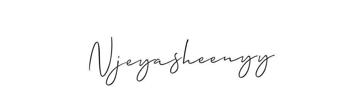 Njeyasheenyy stylish signature style. Best Handwritten Sign (Allison_Script) for my name. Handwritten Signature Collection Ideas for my name Njeyasheenyy. Njeyasheenyy signature style 2 images and pictures png