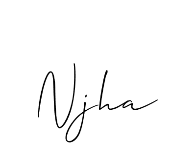 Njha stylish signature style. Best Handwritten Sign (Allison_Script) for my name. Handwritten Signature Collection Ideas for my name Njha. Njha signature style 2 images and pictures png