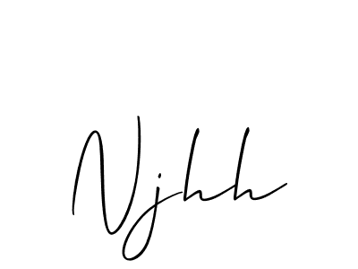 How to Draw Njhh signature style? Allison_Script is a latest design signature styles for name Njhh. Njhh signature style 2 images and pictures png