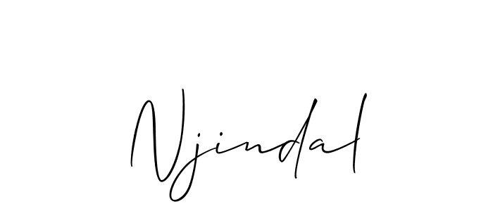 Also we have Njindal name is the best signature style. Create professional handwritten signature collection using Allison_Script autograph style. Njindal signature style 2 images and pictures png