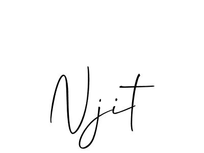 Create a beautiful signature design for name Njit. With this signature (Allison_Script) fonts, you can make a handwritten signature for free. Njit signature style 2 images and pictures png