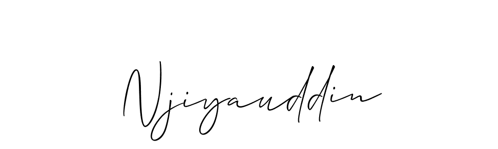 You should practise on your own different ways (Allison_Script) to write your name (Njiyauddin) in signature. don't let someone else do it for you. Njiyauddin signature style 2 images and pictures png