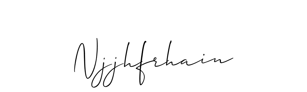 How to make Njjhfrhain signature? Allison_Script is a professional autograph style. Create handwritten signature for Njjhfrhain name. Njjhfrhain signature style 2 images and pictures png