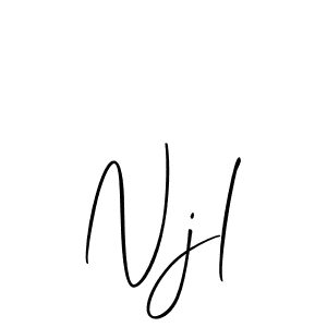 You should practise on your own different ways (Allison_Script) to write your name (Njl) in signature. don't let someone else do it for you. Njl signature style 2 images and pictures png