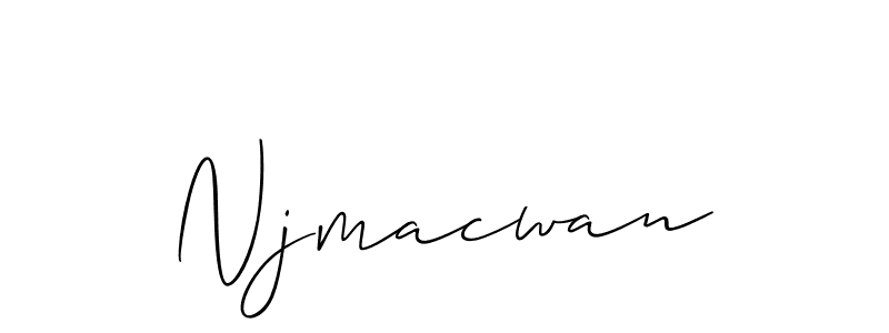Allison_Script is a professional signature style that is perfect for those who want to add a touch of class to their signature. It is also a great choice for those who want to make their signature more unique. Get Njmacwan name to fancy signature for free. Njmacwan signature style 2 images and pictures png