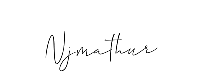 You should practise on your own different ways (Allison_Script) to write your name (Njmathur) in signature. don't let someone else do it for you. Njmathur signature style 2 images and pictures png