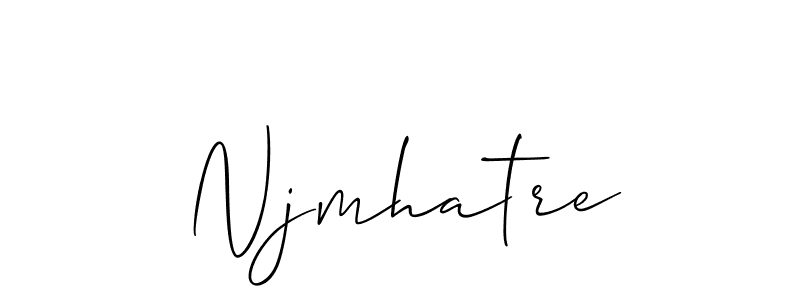 How to make Njmhatre name signature. Use Allison_Script style for creating short signs online. This is the latest handwritten sign. Njmhatre signature style 2 images and pictures png