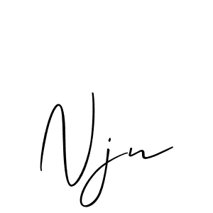 Njn stylish signature style. Best Handwritten Sign (Allison_Script) for my name. Handwritten Signature Collection Ideas for my name Njn. Njn signature style 2 images and pictures png