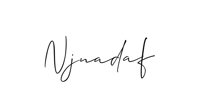 Design your own signature with our free online signature maker. With this signature software, you can create a handwritten (Allison_Script) signature for name Njnadaf. Njnadaf signature style 2 images and pictures png