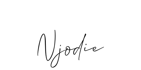 How to Draw Njodie signature style? Allison_Script is a latest design signature styles for name Njodie. Njodie signature style 2 images and pictures png