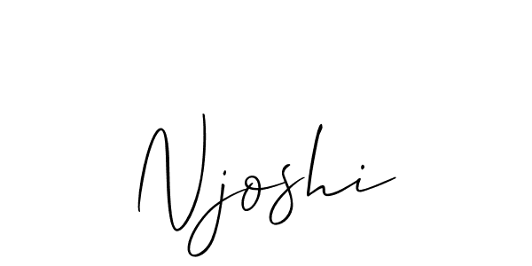 Design your own signature with our free online signature maker. With this signature software, you can create a handwritten (Allison_Script) signature for name Njoshi. Njoshi signature style 2 images and pictures png