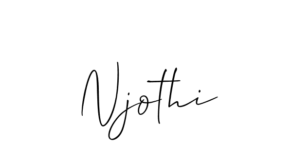 Create a beautiful signature design for name Njothi. With this signature (Allison_Script) fonts, you can make a handwritten signature for free. Njothi signature style 2 images and pictures png