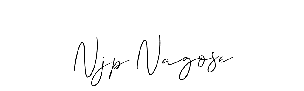You should practise on your own different ways (Allison_Script) to write your name (Njp Nagose) in signature. don't let someone else do it for you. Njp Nagose signature style 2 images and pictures png
