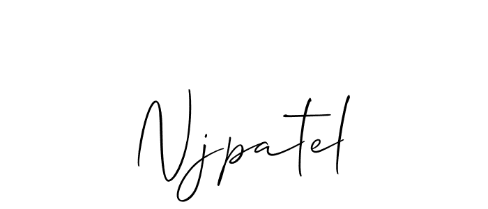 Design your own signature with our free online signature maker. With this signature software, you can create a handwritten (Allison_Script) signature for name Njpatel. Njpatel signature style 2 images and pictures png