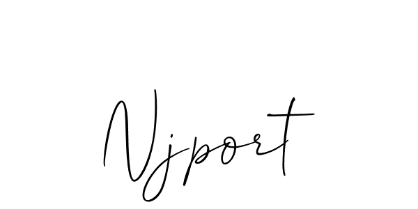 How to make Njport name signature. Use Allison_Script style for creating short signs online. This is the latest handwritten sign. Njport signature style 2 images and pictures png