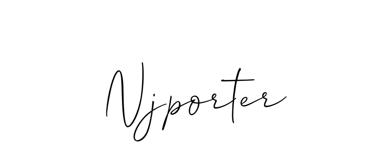 How to make Njporter signature? Allison_Script is a professional autograph style. Create handwritten signature for Njporter name. Njporter signature style 2 images and pictures png