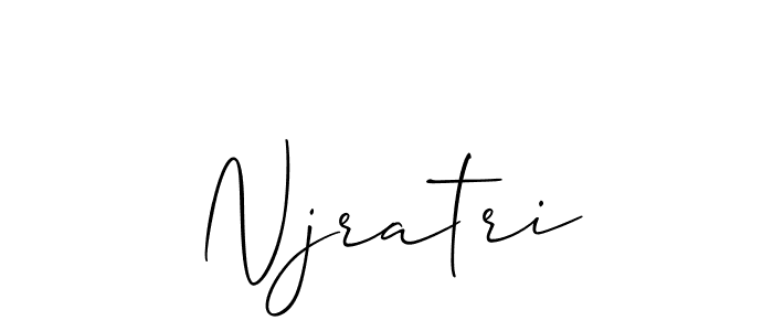 Similarly Allison_Script is the best handwritten signature design. Signature creator online .You can use it as an online autograph creator for name Njratri. Njratri signature style 2 images and pictures png