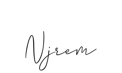 How to make Njrem name signature. Use Allison_Script style for creating short signs online. This is the latest handwritten sign. Njrem signature style 2 images and pictures png