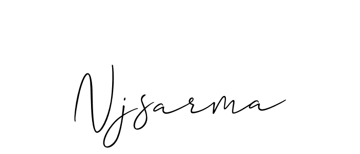 Use a signature maker to create a handwritten signature online. With this signature software, you can design (Allison_Script) your own signature for name Njsarma. Njsarma signature style 2 images and pictures png