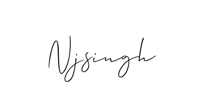 Create a beautiful signature design for name Njsingh. With this signature (Allison_Script) fonts, you can make a handwritten signature for free. Njsingh signature style 2 images and pictures png