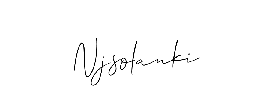 Best and Professional Signature Style for Njsolanki. Allison_Script Best Signature Style Collection. Njsolanki signature style 2 images and pictures png