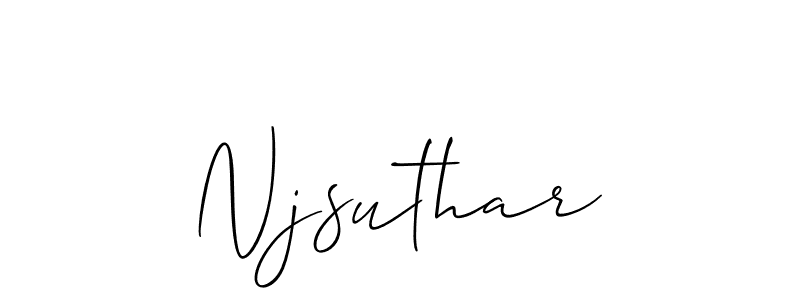 Create a beautiful signature design for name Njsuthar. With this signature (Allison_Script) fonts, you can make a handwritten signature for free. Njsuthar signature style 2 images and pictures png