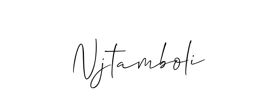 How to make Njtamboli name signature. Use Allison_Script style for creating short signs online. This is the latest handwritten sign. Njtamboli signature style 2 images and pictures png