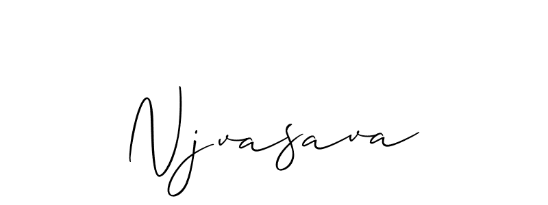 if you are searching for the best signature style for your name Njvasava. so please give up your signature search. here we have designed multiple signature styles  using Allison_Script. Njvasava signature style 2 images and pictures png