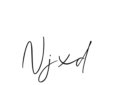 How to make Njxd signature? Allison_Script is a professional autograph style. Create handwritten signature for Njxd name. Njxd signature style 2 images and pictures png