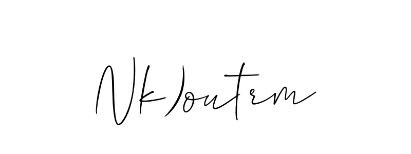 Create a beautiful signature design for name Nk)outrm. With this signature (Allison_Script) fonts, you can make a handwritten signature for free. Nk)outrm signature style 2 images and pictures png