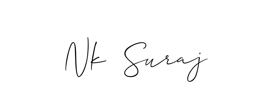 You should practise on your own different ways (Allison_Script) to write your name (Nk  Suraj) in signature. don't let someone else do it for you. Nk  Suraj signature style 2 images and pictures png