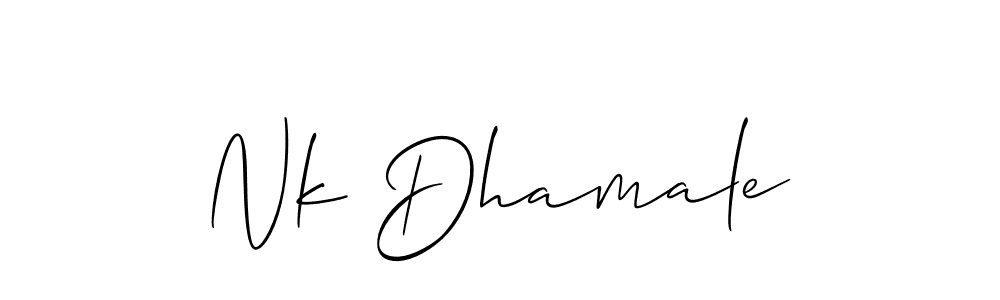 Here are the top 10 professional signature styles for the name Nk Dhamale. These are the best autograph styles you can use for your name. Nk Dhamale signature style 2 images and pictures png