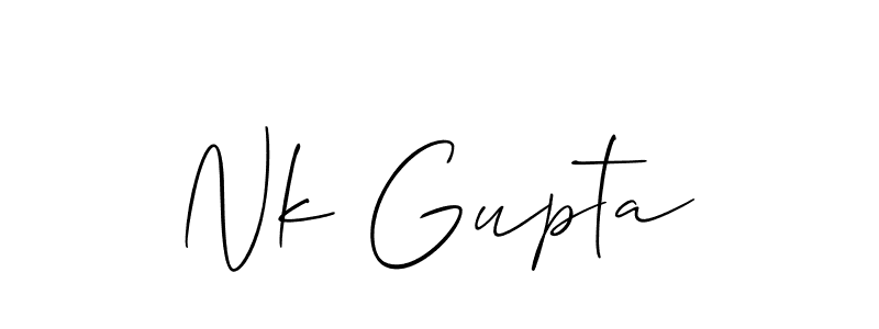 if you are searching for the best signature style for your name Nk Gupta. so please give up your signature search. here we have designed multiple signature styles  using Allison_Script. Nk Gupta signature style 2 images and pictures png