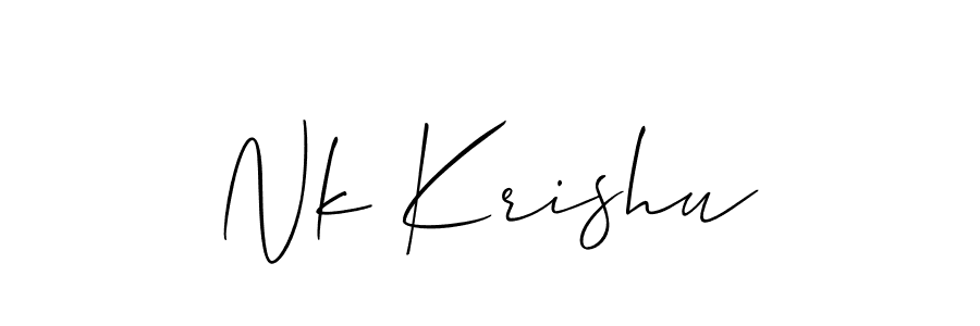 Once you've used our free online signature maker to create your best signature Allison_Script style, it's time to enjoy all of the benefits that Nk Krishu name signing documents. Nk Krishu signature style 2 images and pictures png