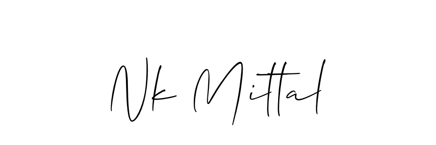 Nk Mittal stylish signature style. Best Handwritten Sign (Allison_Script) for my name. Handwritten Signature Collection Ideas for my name Nk Mittal. Nk Mittal signature style 2 images and pictures png