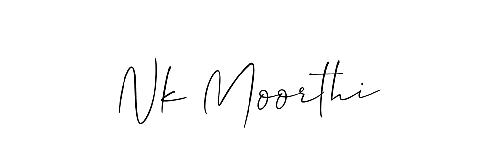 It looks lik you need a new signature style for name Nk Moorthi. Design unique handwritten (Allison_Script) signature with our free signature maker in just a few clicks. Nk Moorthi signature style 2 images and pictures png