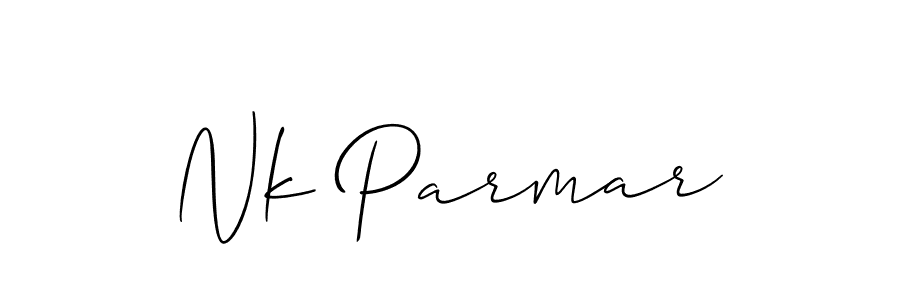 Use a signature maker to create a handwritten signature online. With this signature software, you can design (Allison_Script) your own signature for name Nk Parmar. Nk Parmar signature style 2 images and pictures png