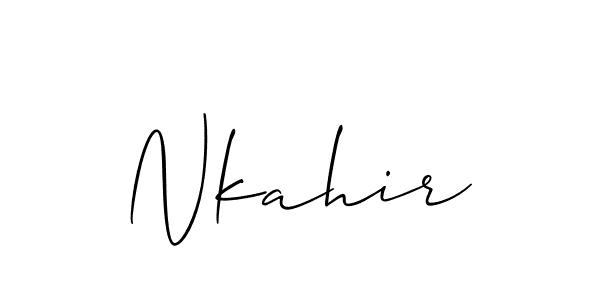 Create a beautiful signature design for name Nkahir. With this signature (Allison_Script) fonts, you can make a handwritten signature for free. Nkahir signature style 2 images and pictures png