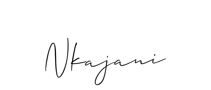 You should practise on your own different ways (Allison_Script) to write your name (Nkajani) in signature. don't let someone else do it for you. Nkajani signature style 2 images and pictures png