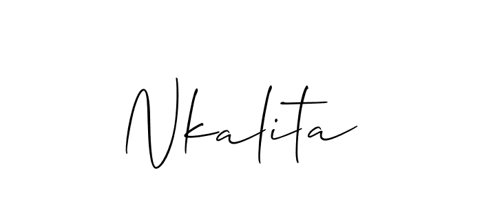 Here are the top 10 professional signature styles for the name Nkalita. These are the best autograph styles you can use for your name. Nkalita signature style 2 images and pictures png