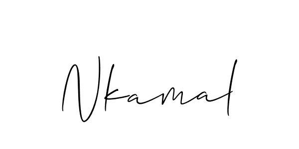 Nkamal stylish signature style. Best Handwritten Sign (Allison_Script) for my name. Handwritten Signature Collection Ideas for my name Nkamal. Nkamal signature style 2 images and pictures png