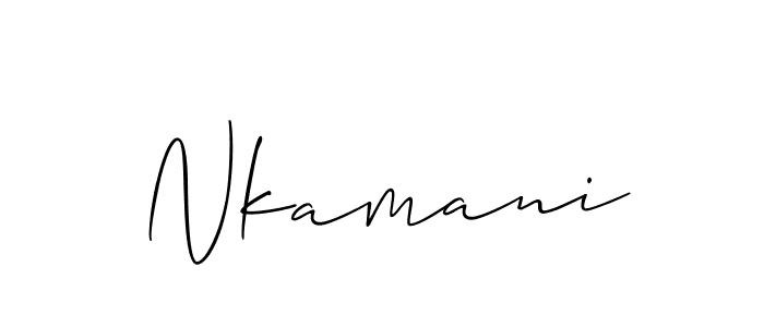 Once you've used our free online signature maker to create your best signature Allison_Script style, it's time to enjoy all of the benefits that Nkamani name signing documents. Nkamani signature style 2 images and pictures png