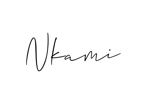 How to Draw Nkami signature style? Allison_Script is a latest design signature styles for name Nkami. Nkami signature style 2 images and pictures png