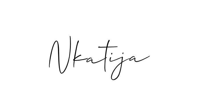 Make a short Nkatija signature style. Manage your documents anywhere anytime using Allison_Script. Create and add eSignatures, submit forms, share and send files easily. Nkatija signature style 2 images and pictures png