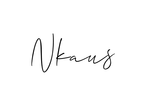 Nkaus stylish signature style. Best Handwritten Sign (Allison_Script) for my name. Handwritten Signature Collection Ideas for my name Nkaus. Nkaus signature style 2 images and pictures png