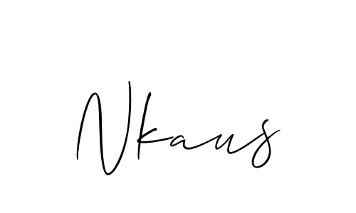 if you are searching for the best signature style for your name Nkaus. so please give up your signature search. here we have designed multiple signature styles  using Allison_Script. Nkaus signature style 2 images and pictures png