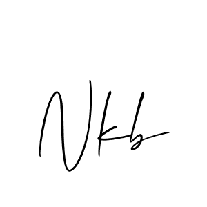 How to Draw Nkb signature style? Allison_Script is a latest design signature styles for name Nkb. Nkb signature style 2 images and pictures png
