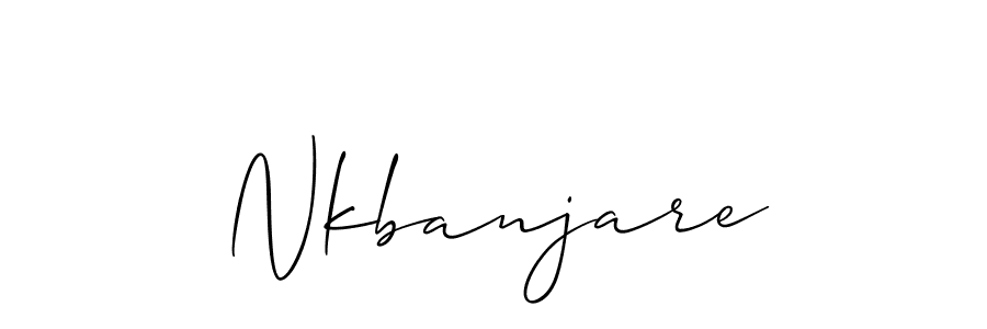 Use a signature maker to create a handwritten signature online. With this signature software, you can design (Allison_Script) your own signature for name Nkbanjare. Nkbanjare signature style 2 images and pictures png